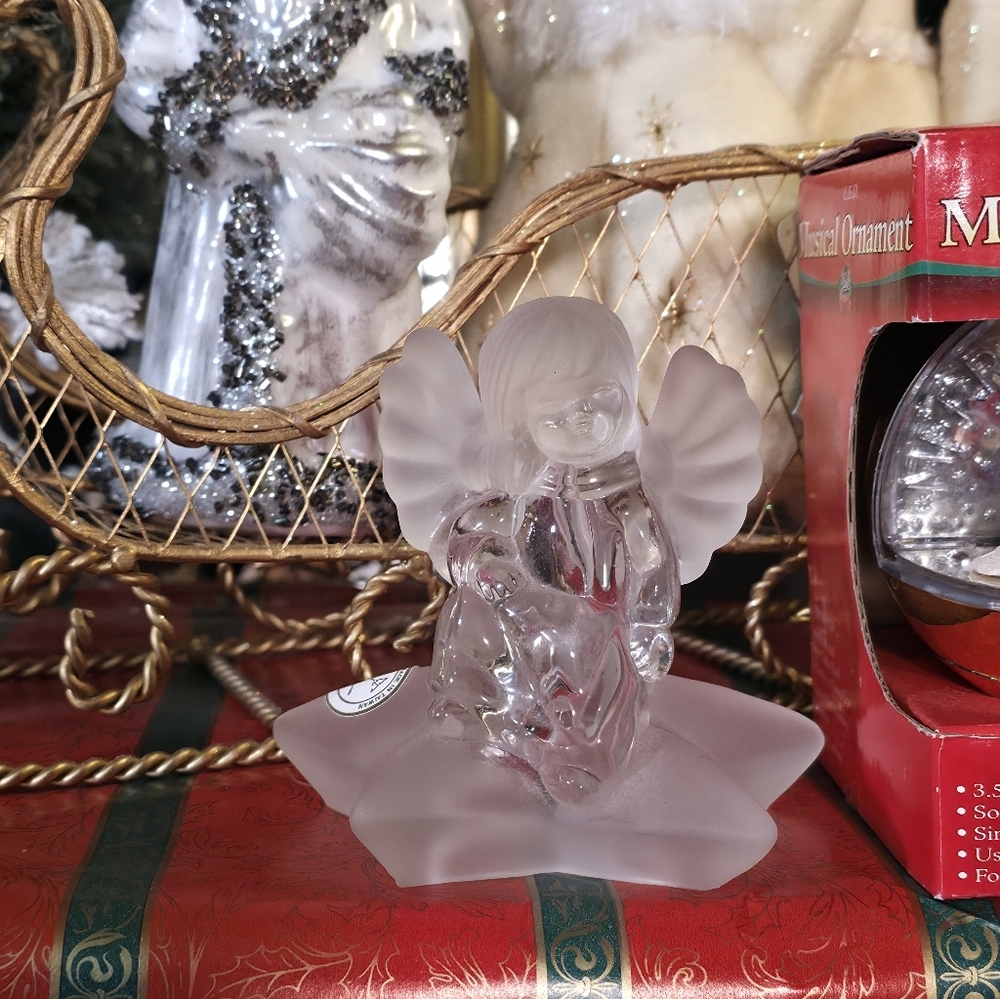 Crystal Angel Figurine Candle Holder
